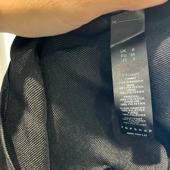 Top Shop one shoulder romper in black NWT size 2 womens - Picture 11 of 12